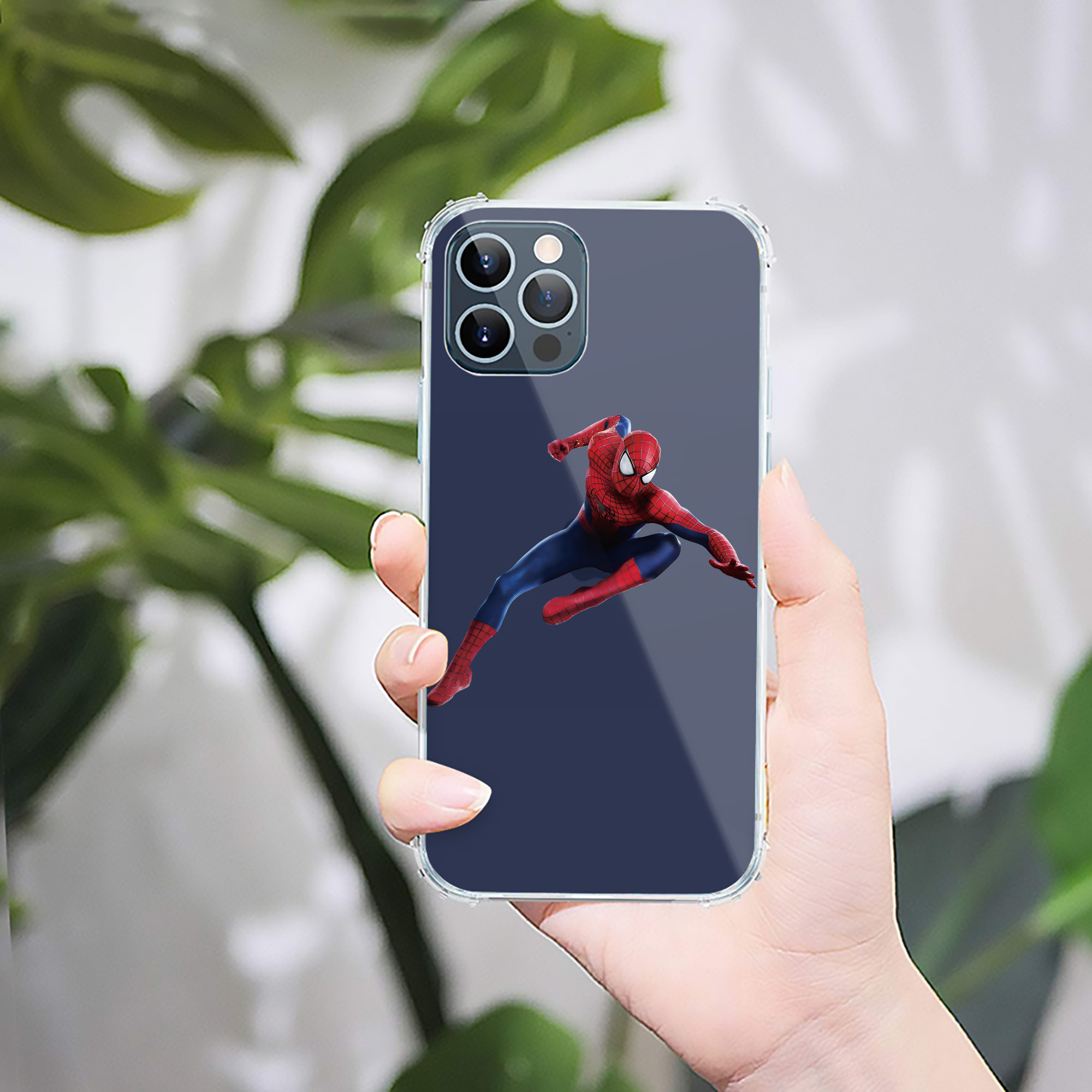 （画像用） Spider Man スパイダーマン 【iPhone 12シリーズ対応】透明スマホケース（クリアソフトケース）